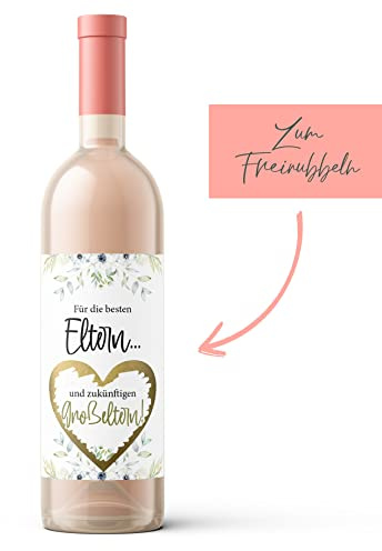 Weinlabel | Rubbellos | Ihr werdet Oma & Opa | Flaschenetikett mit Rubbellos | Rubbel Weinetikett | Rubbelweinlabel