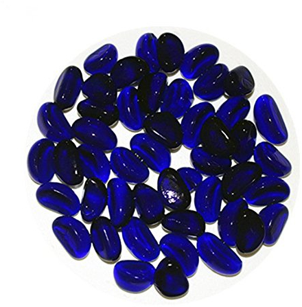 Decorative Stones,Glass Stones,1 Lb About 460 G Irregular Sea Glass Pebbles Artificial Glaze Crystal Stones Rocks for Vase Filler,Table Scatter,Aquarium Decoration,Air Plants Decoration (Dark Blue)