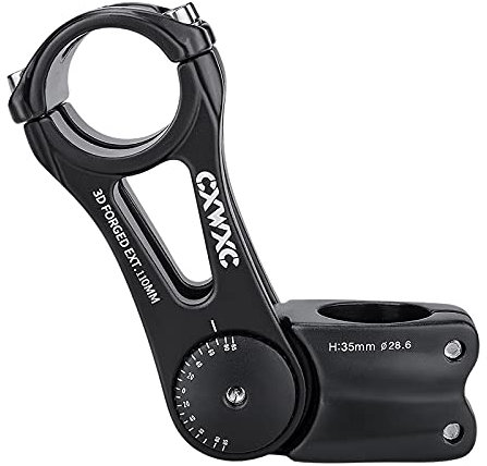 CXWXC Adjustable MTB Stem 31.8mm 70 Degree - 90/110/145mm Bike Stem Riser for Handlebar - Aluminum Alloy Mountain Bike Handlebar Riser Extender for MTB Road City Bike Bicycle (31.8 x 110mm)