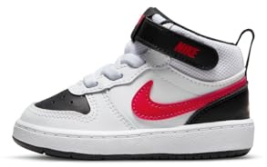 Nike Court Borough Mid 2, Zapatillas, White University Red Black, 25 EU