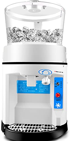 Commercial Adjustable Thickness Fine Ice Crusher, 350W High Power Automatic Snow Machine Ice Shave Machine for Commercial Home Use