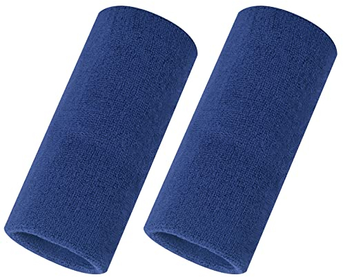 ONUPGO 6 Zoll Handgelenk-Schweißbänder – Handgelenkschutz-Schweißbänder Sport-Armbänder für Basketball, Tennis, Fußball, Baseball (Blue)