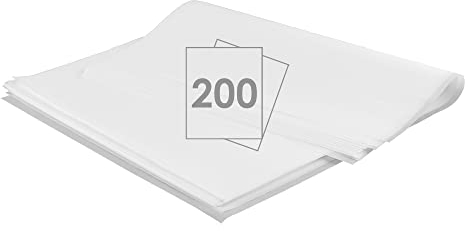 Joyfair - Carta da forno, 200 fogli, rettangolare, impermeabile, antigelo, 40 x 30 cm, carta pergamena per pizza/hamburger, formaggio, torta/carne, colore: Bianco