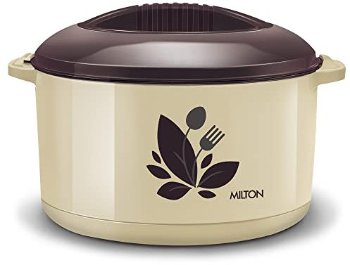 MILTON Orchid 13500 Inner Steel Casserole, 12.5 litres, Dark Brown | PU Insulated | BPA Free |Odour Proof | Food Grade | Easy to Carry | Easy to Store | Ideal for Chapatti | Roti | Curd Maker