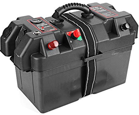 ANGGREK Motor Power Plastic Trolling Motor Power Center Station Battery Box USB & 12V Port (ANGGREKueqi60gny5)