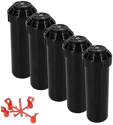 [Pack 5] Irrigatore Rain S050 S a turbina regolabile per irrigazione efficiente e precisa | Irrigatori ingresso 1/2 + ugelli | Irrigatori pop-up di irrigazione