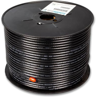 SatelliteSale RG-6 Trishield NEC 820 CATV HFC Cavo coassiale PVC nero 152,4 m