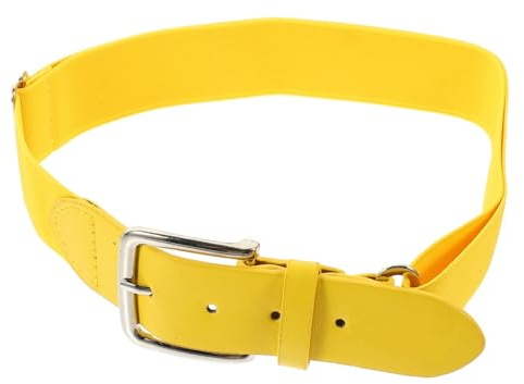 Yardwe Stufenlos Verstellbarer Elastischer Baseball Gürtel Für Herren Und Damen Mit Kunstleder Und Metallring Sportgürtel Für Outdoor Freizeit Und Baseball