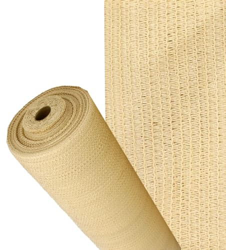SATURNIA Malla Sombreo Rollo 2 x 50 Metros, Reduce Radiación, Protección Jardín y Terraza, Regula Temperatura, Color Beige