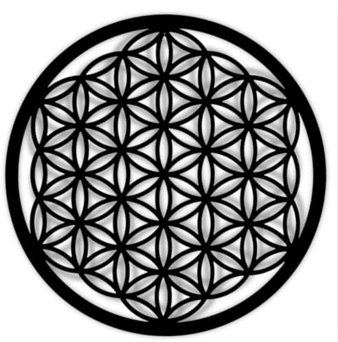 Laserfactory Austria Blume des Lebens aus Metall: Wandbild, Gartendeko & mehr – Innen & Außen 48 oder 88cm Durchmesser