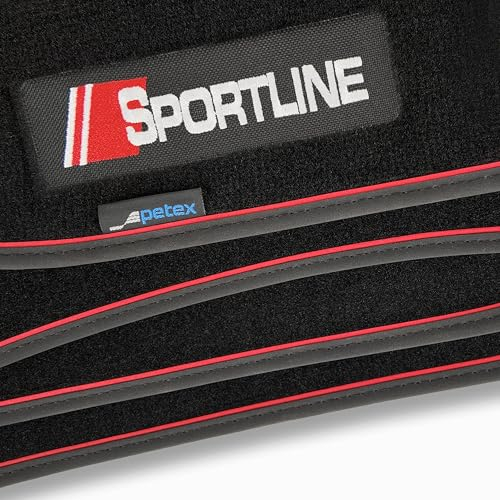 PETEX Auto Fussmatten Passform für Skoda Superb III Limousine ab 06/2015-03/2024 / III Kombi ab 09/2015-03/2024 / iV ab 10/2019-03/2024, Autoteppich Set in Velours - Dynamic, 4-teilig, schwarz