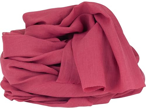 100%Mosel Tessuto decorativo in mussola rosso bordeaux (48 cm x 5 m) 66 g/m², runner da tavolo molto sottile, elegante decorazione da tavola per matrimoni e Natale, runner da tavola come decorazione
