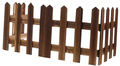 PHENOFICE Recinzione Decorativa in Legno Carbonizzato Per Giardino e Balcone, Palo Leggero Da 1,2 m Bordo Da Giardino Resistente Alla Deformazione Per Esterni