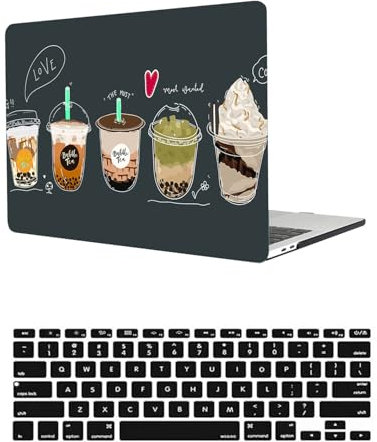 HLAAJJX Hülle für MacBook Pro 15 Zoll Retina Display Case Modell A1398 Freisetzung 2015-2012, Plastik Laptop Schutzhülle Cover & EU QWERTY Tastaturschutz,Getränk
