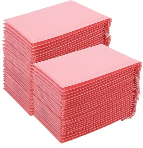 CHUIFAI 50 unidades de 18 x 23 cm, de polietileno, con acolchado de aire, A5, color rosa, DIN A5, acolchados, autoadhesivos, embalaje acolchado de aire