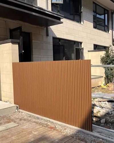 Cloture Jardin Exterieur Panneau Décoratif Semi-ouvert pour Extérieur - Hauteur de 6 Pieds, Balustrade de Terrasse Arrière Robuste en Composite Bois-plastique, Panneaux Muraux pour Décoration Murale I