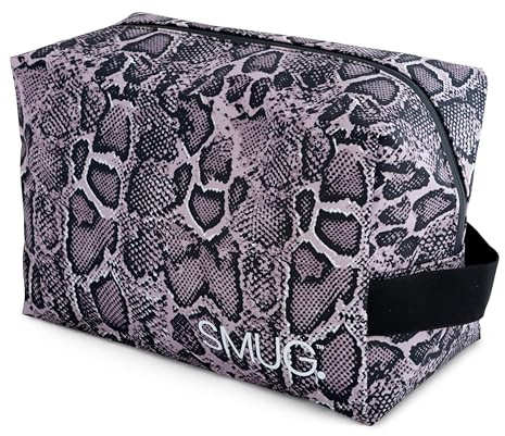 SMUG Wash Bag | Waterproof Travel Toiletry Bags for Travelling, Gym, Shower, Shaving, Toiletries, Cosmetics & Makeup Bag | Large Washbag for Men & Women | Stylish, Spacious & Easy to Clean | Snake