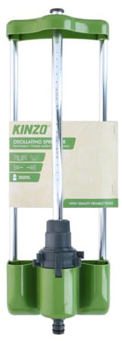 Kinzo Rasensprenger – Sprühkopf für Gartenschlauch – Kreisregner für Garten und Gemüsebeet – Rasen Bewässerung – Einstellbare Wasserverteilung
