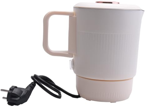 Kdouehg Multifunzionale Cuociriso Elettrico Pieghevole Mini Bollitore Elettrico da Viaggio Portatile Piccolo Bollitore Elettrico da Viaggio Cucina Elettrica Pieghevole Pentola Calda Spina EU