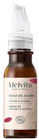 Melvita - Huile de Jojoba - Huiles De Beauté - Hydratation Intense - Équilibre le Sébum pour Peaux Mixtes - Naturel - Fabriqué en France - Flacon de 50 ml