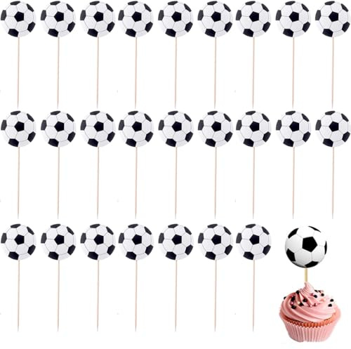 Wxinsheng 48 Piezas Kit Fútbol Decoración Tartas,Adornos para Pasteles Deportivos,Cupcakes de Fútbol para Fiestas Infantiles,Cumpleaños,Bodas y Eventos Temáticos