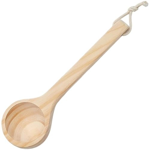 Zghhc Sauna Ladle Portable Wooden Ladle Sauna Accessories Sturdy Bath Ladle Sauna Spoon Water Dipper Spoon for Bathing Sauna Spa