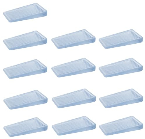 16 Türkeile Aus Gummi, Rutschfeste Türstopper Keile Aus Kunststoff, Transparente Türkeile Für Verschiedene Türen, 5 X 2,8 X 0,5 Cm