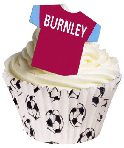 144 Edible T Shirt Decorations - Great for Burnley Fans - Perfectly pre-Cut Wafer just pop Them Out the Packaging and top Them on Your Cake - Bulk Pack of 144 - by CDA Products Ltd