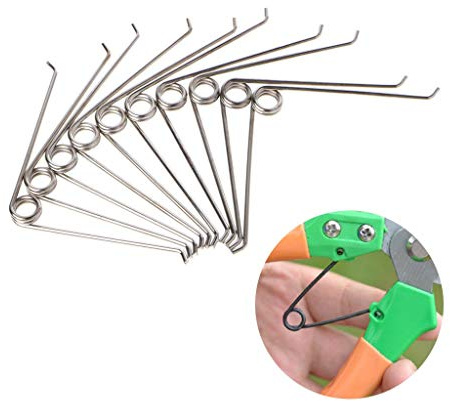 SimpleLife 10 Pieces V Shape Steel Compression Spring Gardening Scissors Accessories Tool