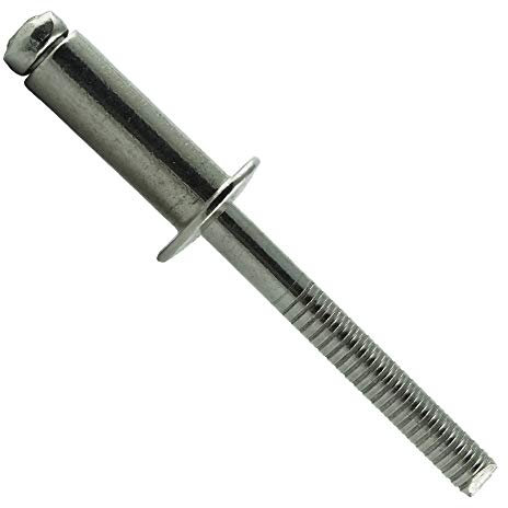 Eisenwaren2000 | 6 x 12 mm rivetti ciechi (50 pezzi) – con testa piatta – rivetti pop-up DIN 7337 – ISO 15983 – rivetti – acciaio inox A2 V2A – antiruggine