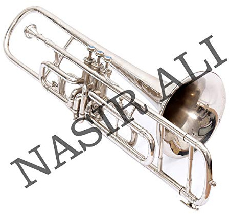 Valve Trombone Nickel Plated Bb Brass Musical Instrument with Carrying Case B Flat Trombone Mouthpiece for Standard Student & Beginner