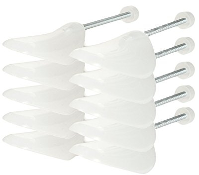 Incutex juego de 5 pares hormas zapatos, variables hasta la talla 38-44, de hormas de plástico, transparente