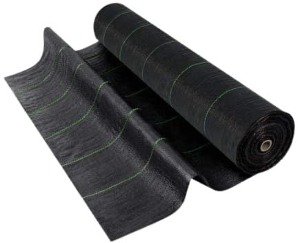 Garden Mile 50m x 2m Heavy Duty Weed Control Fabric Polypropylene Landscape Ground Cover with 50 Pegs Water-Permeable Weed Barrier for Gardening, Gravel Paths, Artificial Grass & Outdoor Use