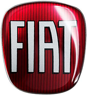 AMS 32015 klistermärke FIAT 3D reservdelslogotyp fram bak för Grande Punto, röd