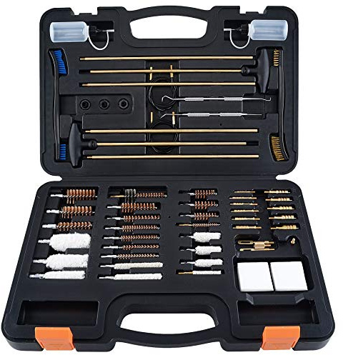 BOOSTEADY Kit Pulizia Pistola Universale con Custodia da Trasporto Leggera e Organizzata Forniture per la Pulizia della Pistola Bottiglia di Detergente per Pistola