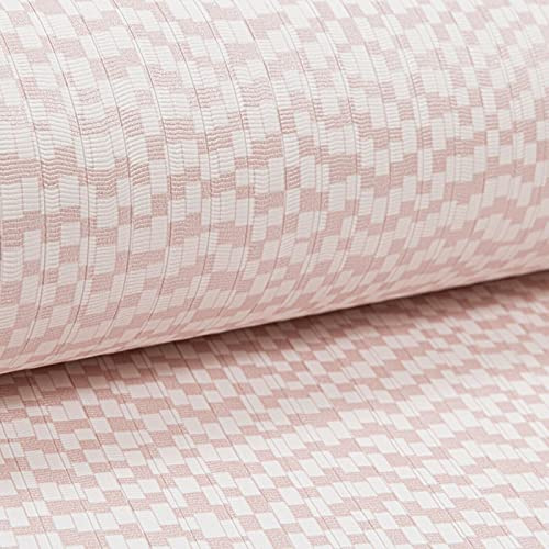 SOPHIE LAURENCE Blush Pink White Geometric Vinyl Textured Wallpaper Roll Living Room Bedroom Paste The Wall