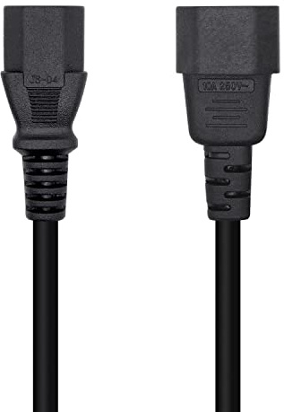 AISENS A132-0532 Cable alimentación CPU, C13/H-C14/M, negro, 10m