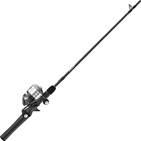 Zebco Delta Spincast Spule und Angelrute Combo, 1,5 m 15,2 cm, 2-teilige Angelrute, Größe 20, wechselbar Rechts- oder Linkshänder, vorgespult mit 2,7 kg Zebco Angelschnur, Cool Gray