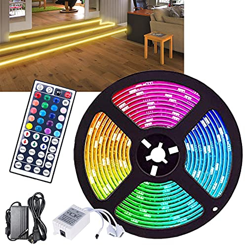 Sonnewelt LED Strip 10M, RGB 5050 LED Strip 10m selbstklebend, Farbwechsel LED Streifen 10m mit Fernbedienung LED Band für die Beleuchtung von Haus, Party, Küche