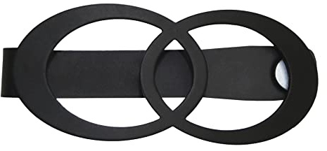 Gardinia Raffspange Infinity mit Magnetverschluss, Vorhang-Raffhalter für Vorhänge oder Stoffe, 13,5 x 5,5 cm, Metall, Schwarz
