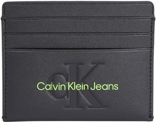 Calvin Klein Damen Kartenetui Sculpted Cardcase mit RFID-Schutztechnologie, Schwarz (Black/Dark Juniper), Einheitsgröße