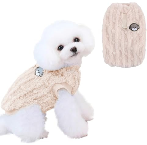 ACTOYS Hundepullover, kleiner Hundepullover, Chihuahua, warmer Pullover für Hunde, Pullover, Katze, Kleidung, für kleine, mittelgroße und große Hunde (Khaki, S)