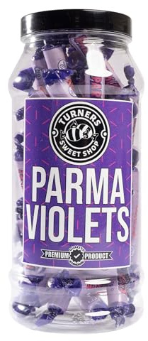 Parma Violets - 305g by Turners Sweet Shop, Traditional Retro Gift Jar, Classic Original Pick & Mix Sweets, Quality Confectionary, Fantastic Gifts for Him, Her or Them | Traditional Retro Gift Jar, Classic Original Pick & Mix Sweets, Quality Confectionary, Fantastic Gifts for Him, Her or Them