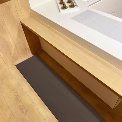 OLIVO Tappeto cucina ROTOLO STYLE, Antiscivolo, PVC, 50x210 cm, Tortora