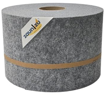 zaun|zu® Vlies 35 m Rolle | Sichtschutzstreifen für Doppelstabzaun | Nachhaltiger Sichtschutz mit Privatsphäre | UV-beständig & wetterfest | Blickschutz | Windschutz Hellgrau 35m