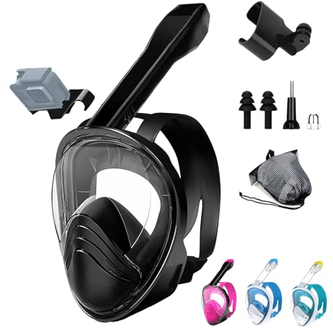 Schnorchelmaske für Erwachsene - Tauchermaske Erwachsene - Vollgesichtsmaske Tauchmaske - CO2 Sicher | Vollmaske zum Schnorcheln | Schnorchelset Alternative | Vollgesichtsmaske Schnorchelausrüstung