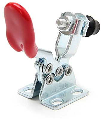 Lot de 2 colliers de serrage à bascule verticaux pour sauterelles 101 A 50 kg Argenté