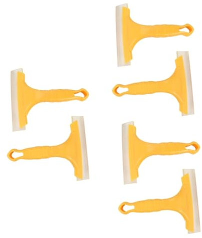 Gatuida 6stücke Glasreinigungsschaber Mit Ergonomischem Griff Praktisches Werkzeug Für Auto Haushalt Und Filmaufbringung Gelb Hitzebeständig Und rutschfest