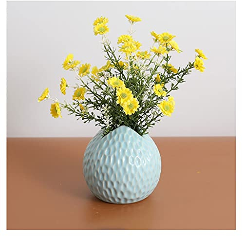 Künstliche Blumen, Chrysanthemen, künstliche Blumendekorationen, realistische und künstliche Blumen, Wohnzimmerdekorationen, Topf-Tischblumen, Heimdekoration, kleine Stücke, künstliche Blumen (gelbe b