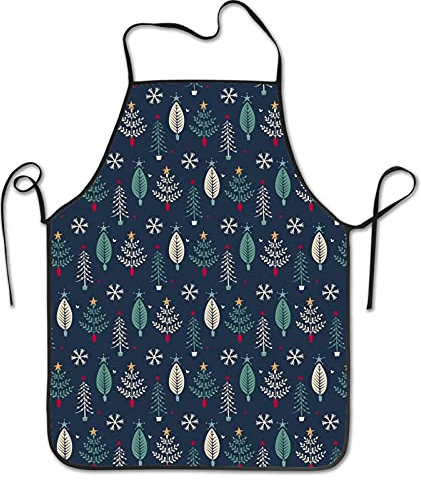 Personalisiert Latzschürze Nordische Weihnachtsbäume2 Backschürze Unisex Bastelschürze Premium Malschürze Für Gartenar Bäcker